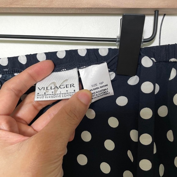 Vintage Black Circle Print Skirt VILLAGER - Picture 5 of 5